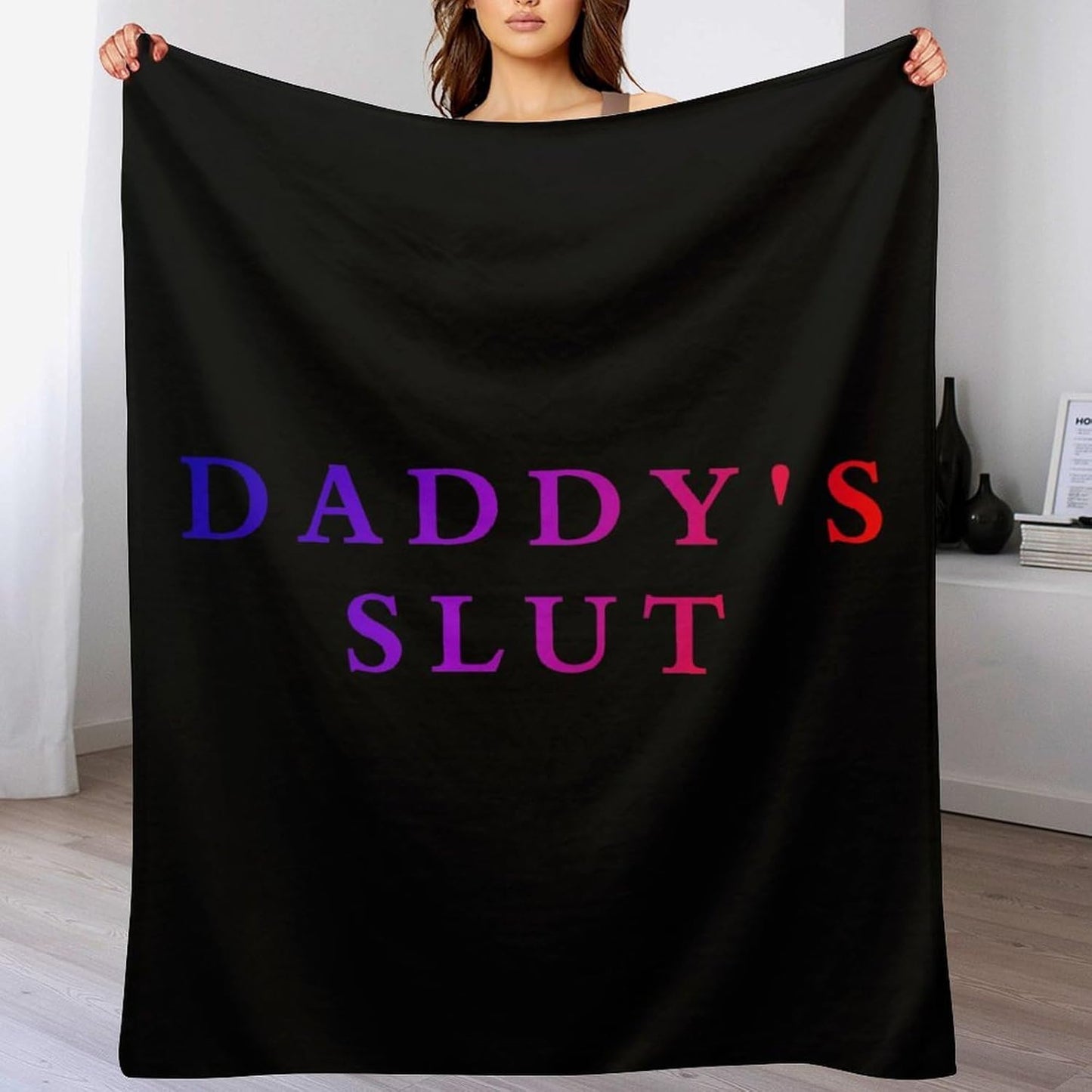 Daddy's Slut Throw Blanket Soft Warm Flannel Bed Blanket for Couch Sofa
