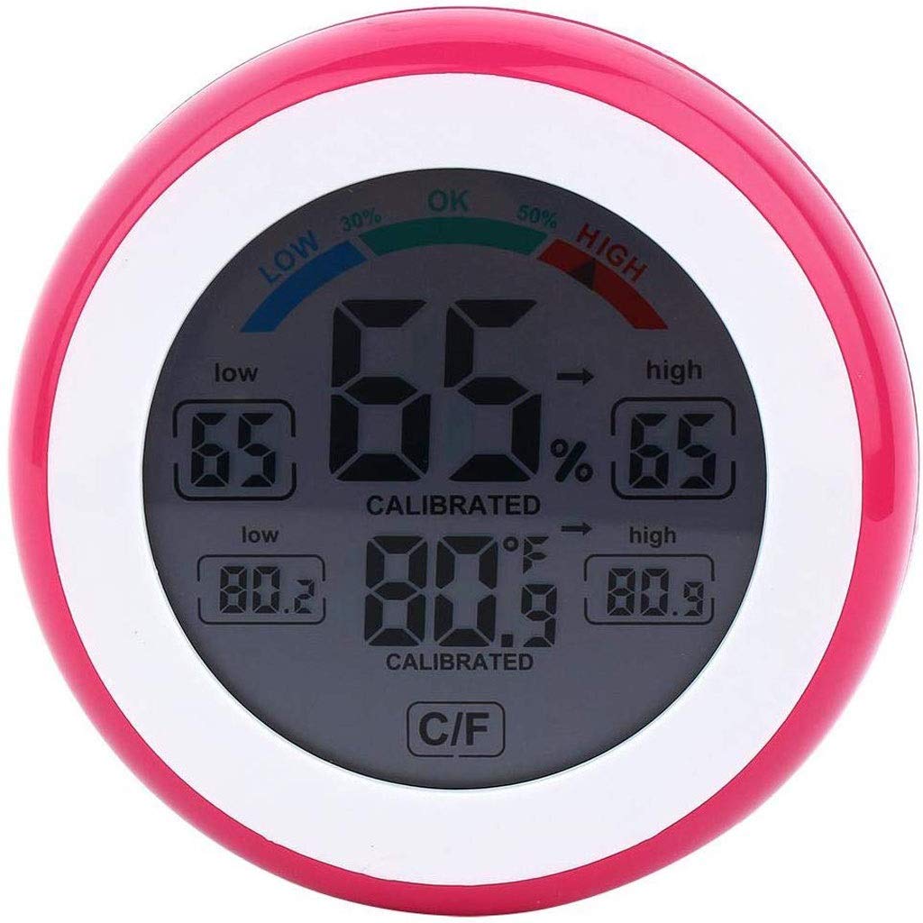 Room Thermometer - Household Electronic Hygrometer Indoor with Touch Screen(D)