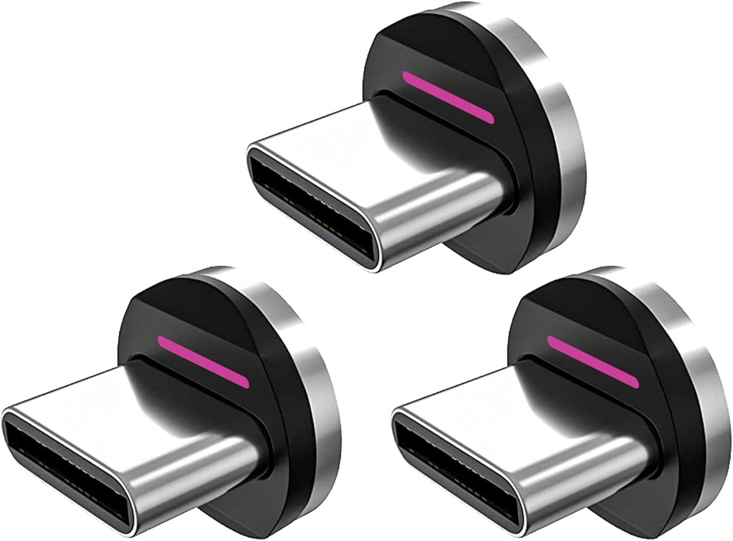 Statik 360 Pro Magnetic Connectors Tips for Fast Charging - Only Compatible with Statik360 Pro Magnet Phone Charger Cable - 3-Pack Includes Type USB C Magnetic Adapter - Compatible with USB C Devices