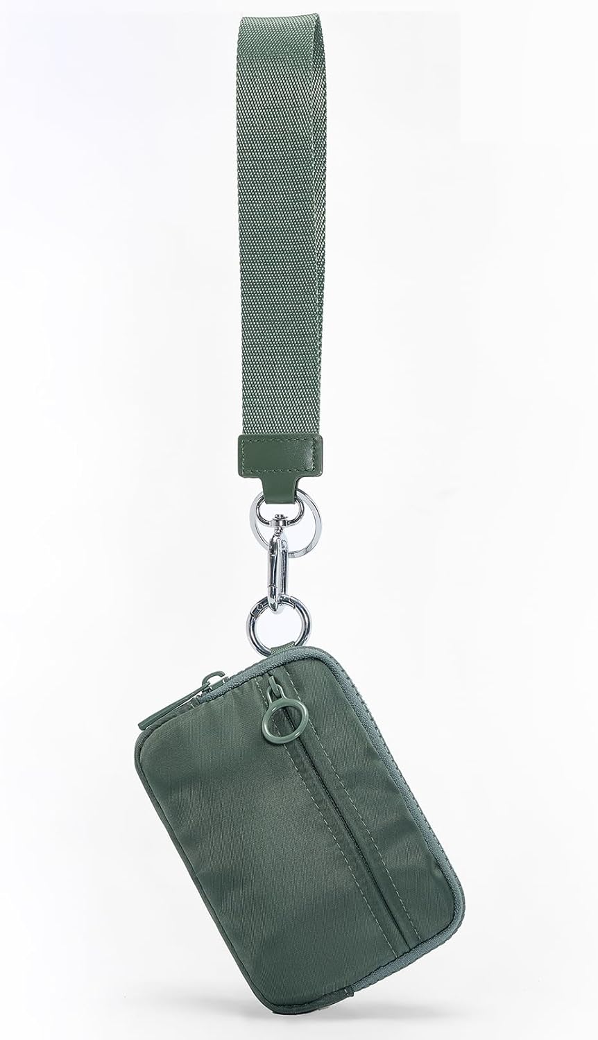 YDF The Iris Wallet for Women Mini Zip Card Case with Clear ID Window Zipper Coin Purse Lightweight Portable Keychain Wallet