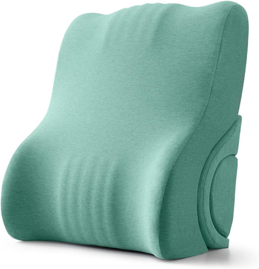 Ergonomic Neck Pillow, Memory Foam Wedge Reading Pillow for Bed, Adjustable Memory Foam Body Positioners for Leg, Knee Back Pain Relief Elevated Pillows, Removable Washable Cover(Green)