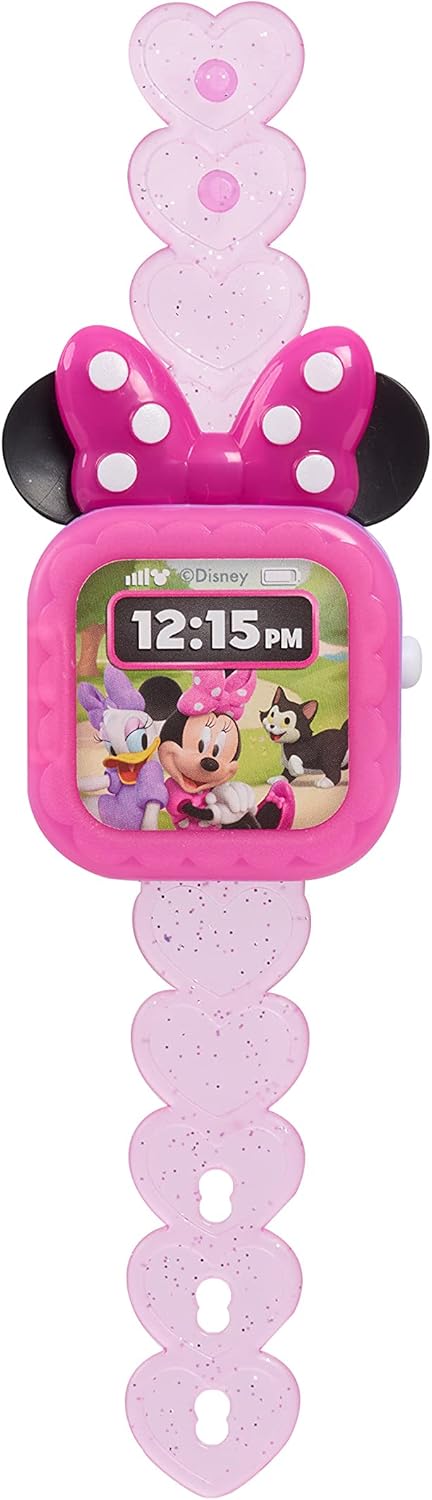 Disney Junior Minnie Mouse Play Smart Watch with Lights and Sounds, 3-pieces, Pretend Play, Kids Toys for Ages 3 Up by Just Play