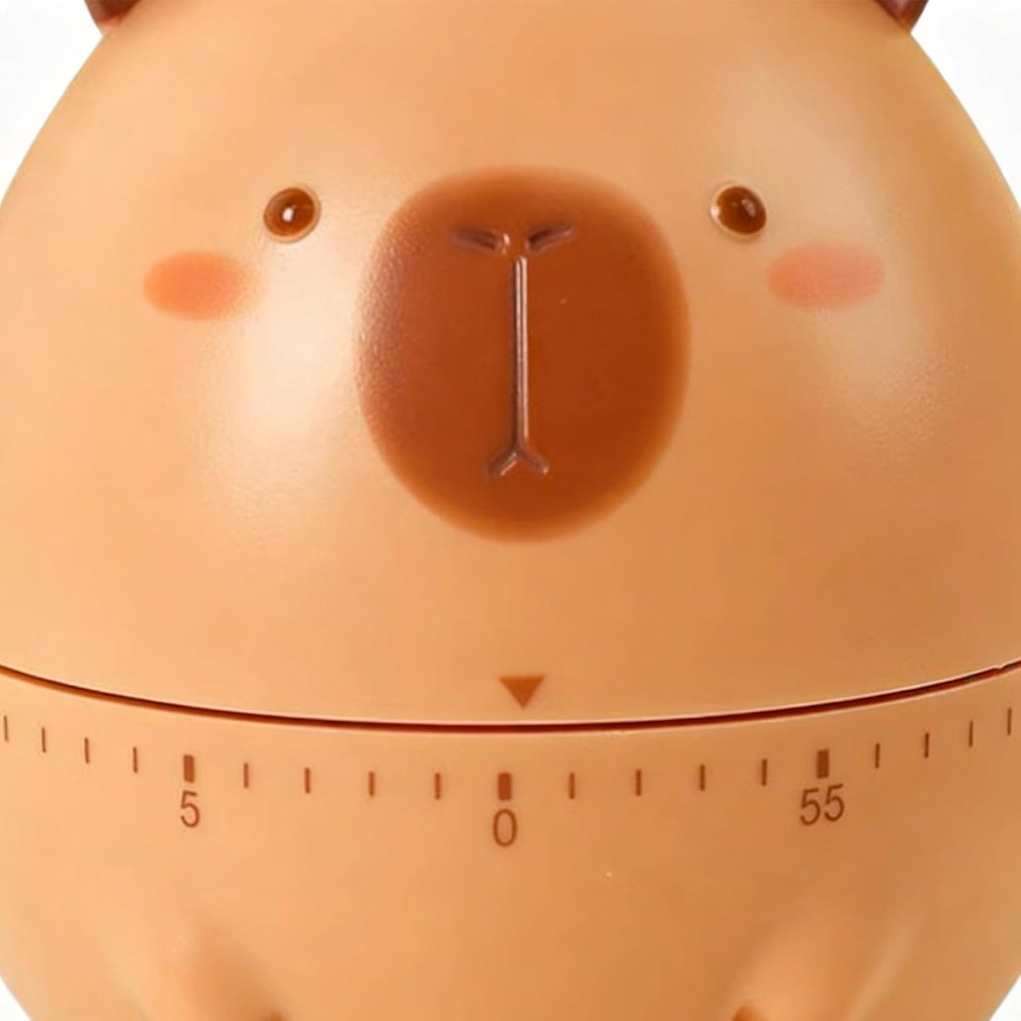 Capybara Visual Timer, Manual Countdown Clock, 60 Minute Time Manager Tool, ABS Cartoon Desk Timer Device, Study Focus Aid with Non Tip Base, Classroom Office Organizer for Kids Adults