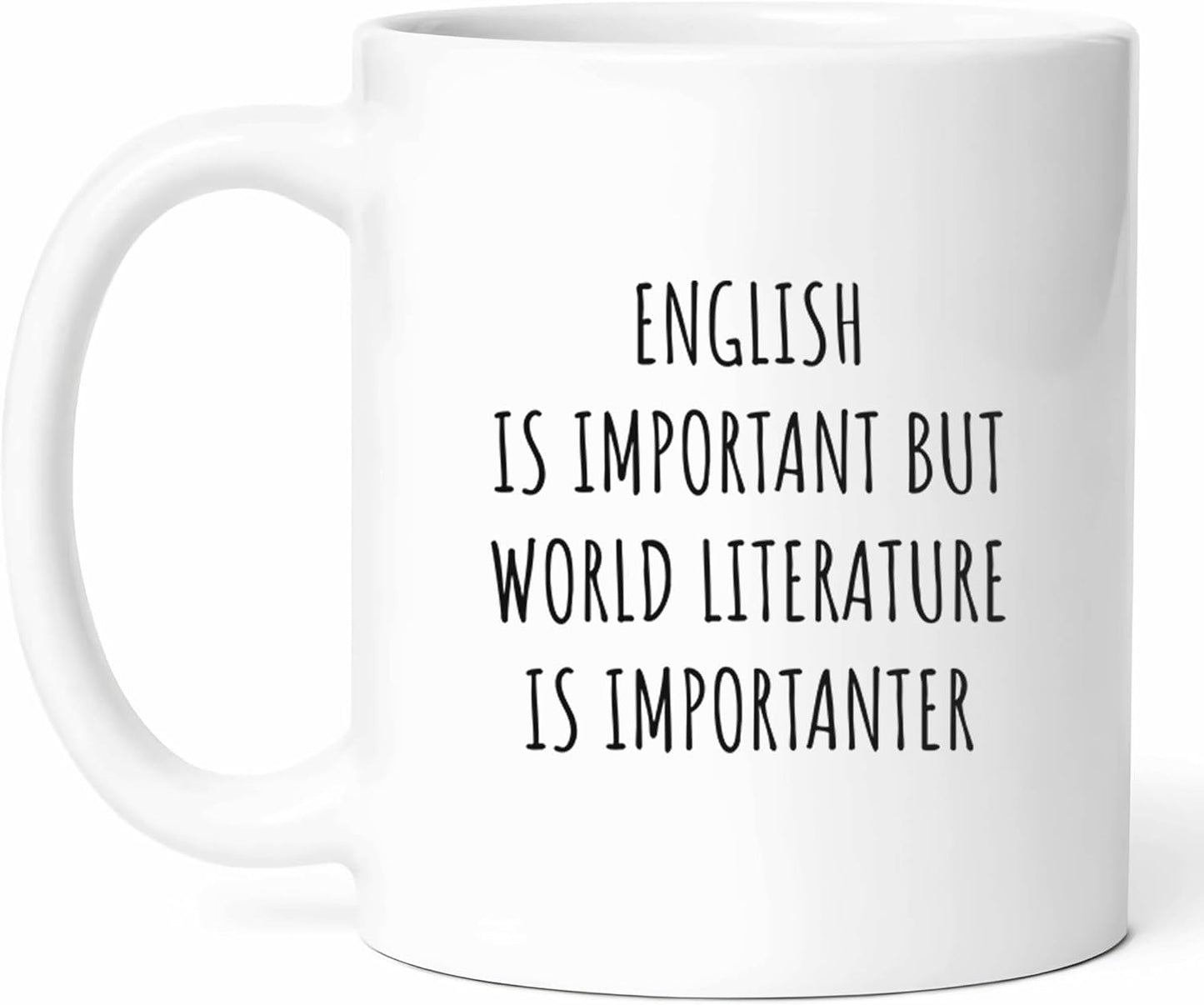 Funny World Literature Teacher Mug - Literary Studies Educator Coffee Cup - Book Lover Funny Gift From Students - Global Tea Mugs - Novels Cups - 11 Oz Ceramic Gifts For Enthusiasts, Birthday, Him