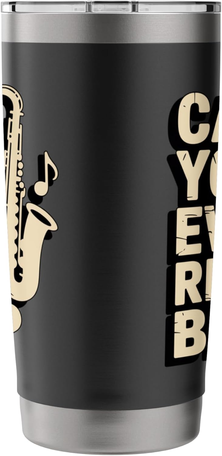 Can You Even Read Bro Saxophone Music Joke Stainless Steel Insulated Tumbler
