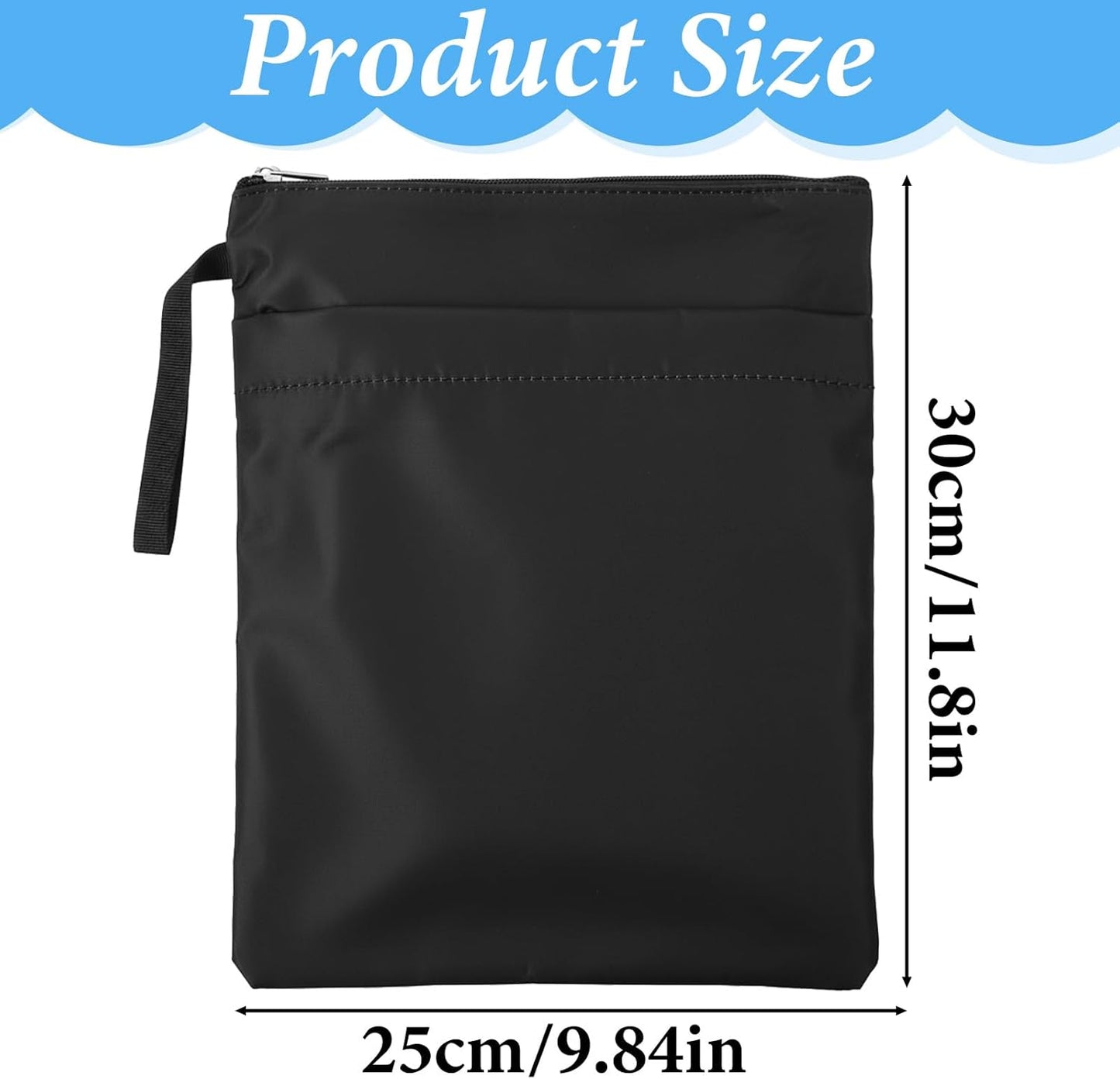 Book Sleeves with Zipper,Book Pouch Travel Books Cover Case for Paperbacks & Hardcover Books Lovers Mother's Day Gifts (Black,1 PCS)