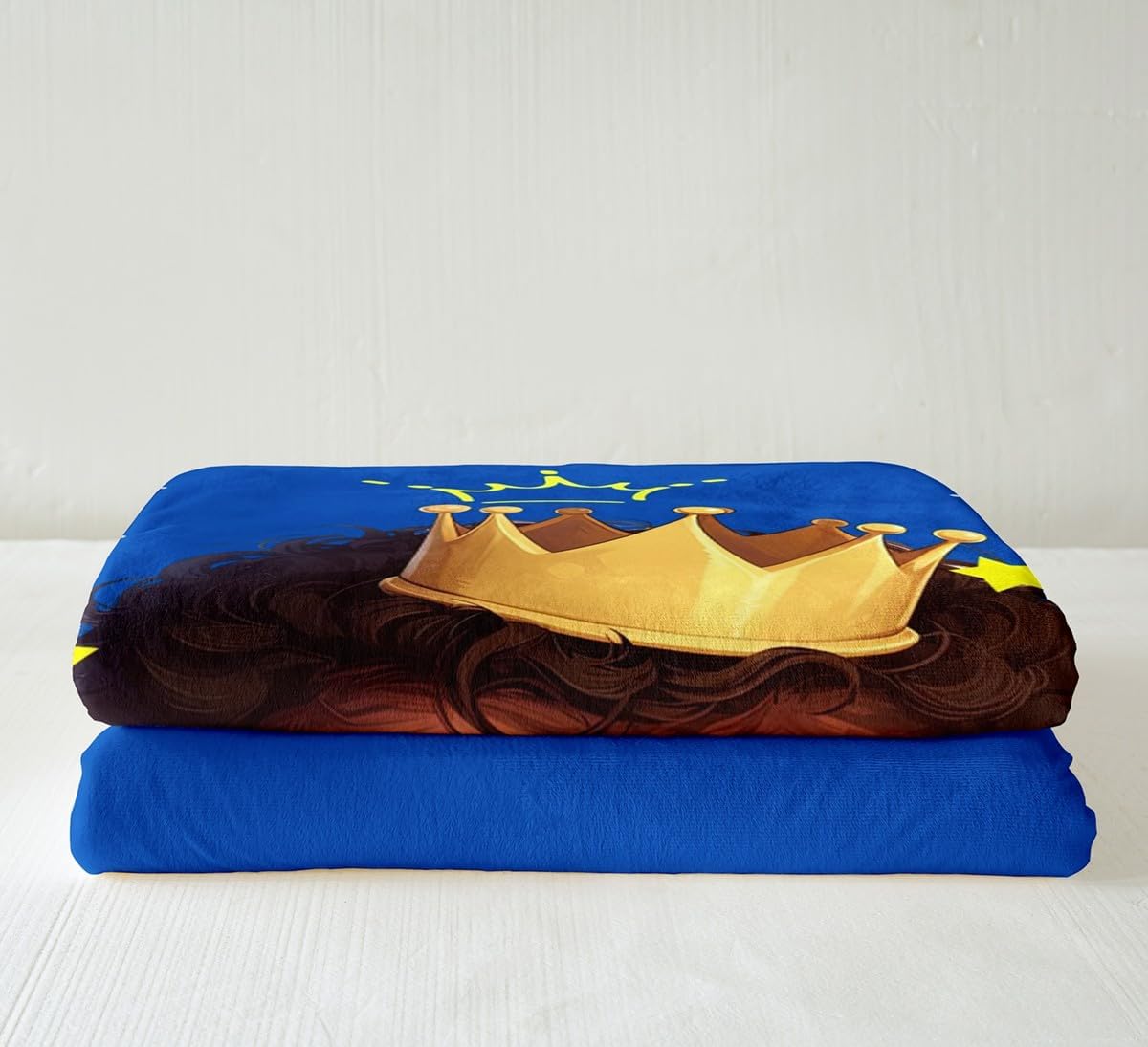 American Black Boy Fleece Blanket Black Boy Magical Throw Blanket,African American Boy Blanket for Toddler Easter Gifts for Kids Cute Afro Melanin Prince Fluffy Bed Blanket Baby Size 30''X40''
