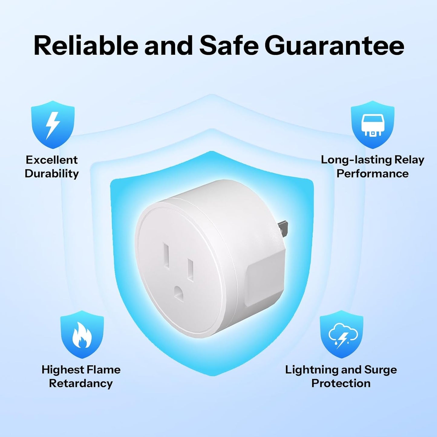 SONOFF Matter Smart Plug S41s 4-Pack, 15A 1800W WiFi Smart Plug Outlet, ETL Certified, Remote & Voice Control with Timer, Compatible with Alexa, Google Home, Apple HomeKit & SmartThings