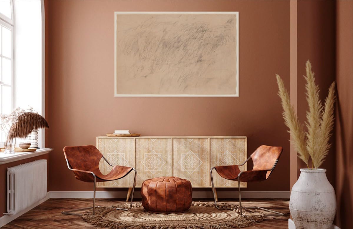 Cy Twombly – Untitled (2) | Post-War Lyrical Abstraction Scribble Painting | Contemporary Abstract Expressionist Artwork | Museum-Grade Giclee Canvas Wall Art Print | 32x24 Inches | Ideal for Reading Room, Creative Studio & Gallery Wall Decor