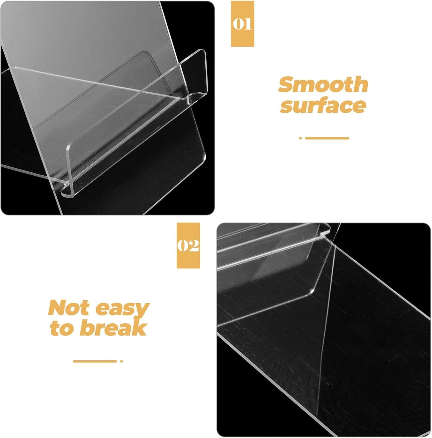 Adjustable Acrylic Recipe Stand Cookbook Holder Kitchen Counter Decor Recipe Book Display Rack for Cooking and Reading