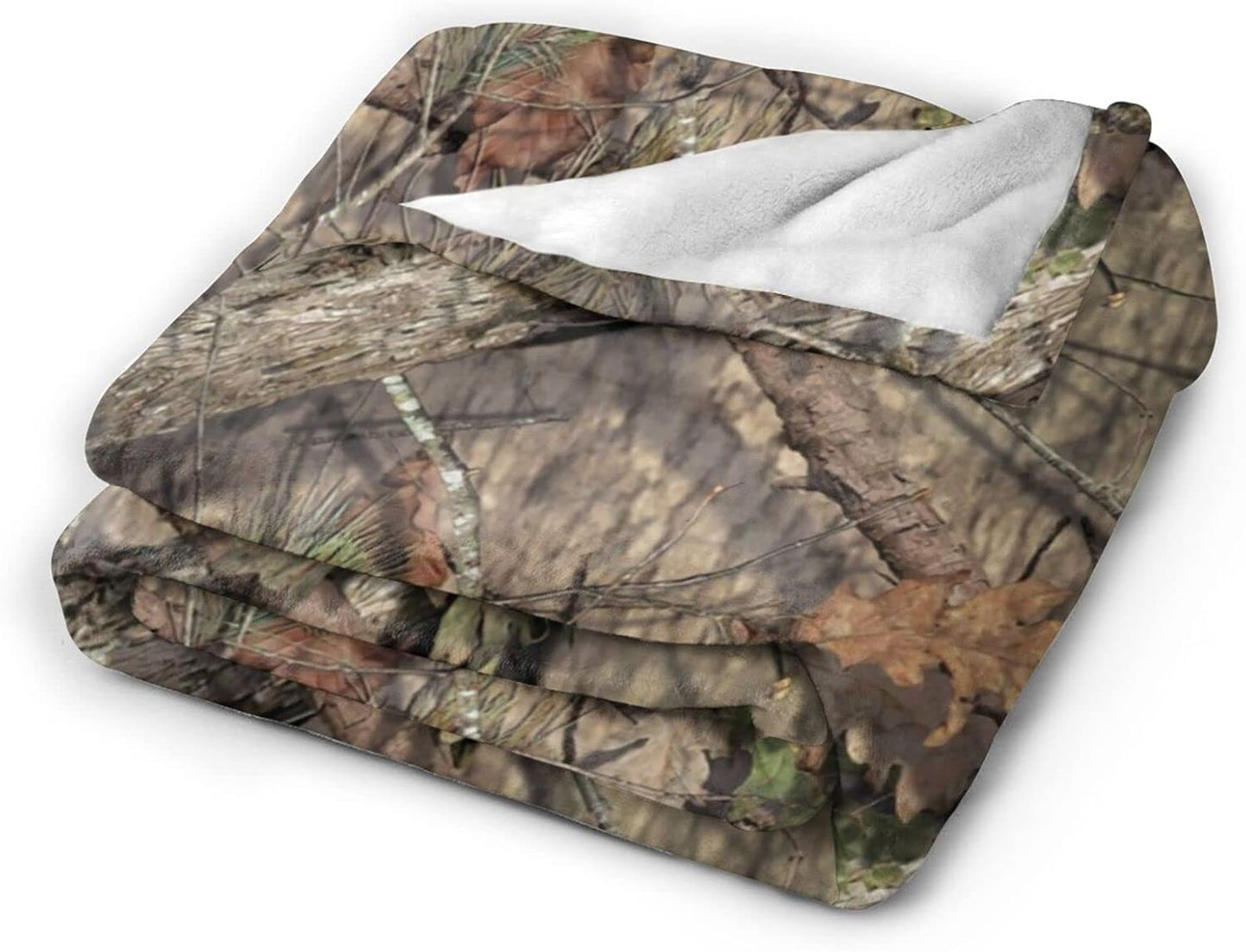 Camo Hunting Camouflage Forest Throw Blanket Super Soft Warm Bed Blankets for Couch Bedroom Sofa Office Car, All Season Cozy Flannel Plush Blanket for Girls Boys Adults, 80"X60"