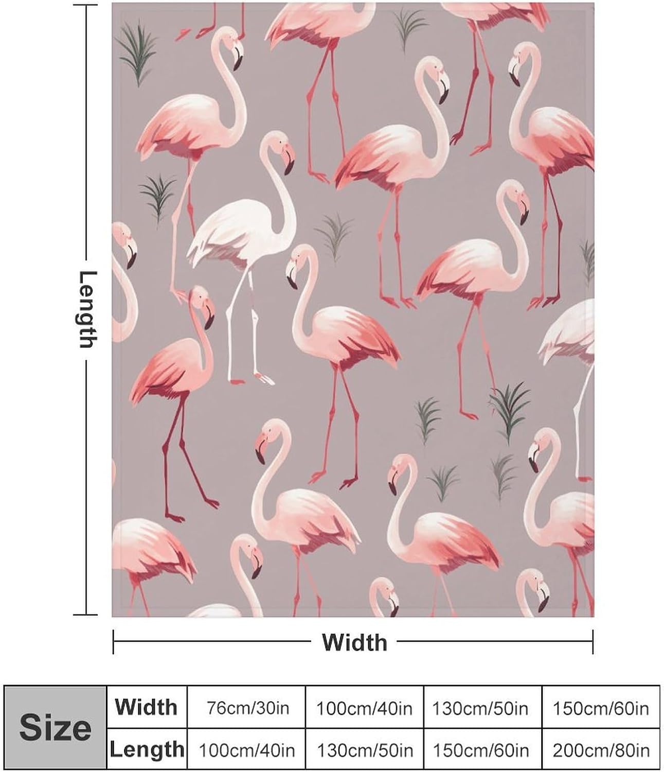 Pink Flamingo Pattern Blanket Super Soft Lightweight Throw Blanket Cute Cozy Warm Bed Blanket Decorative Fuzzy Blanket All-Season Home Decor Gift for Sofa Couch Living Room 30"*40"（76 * 100cm）