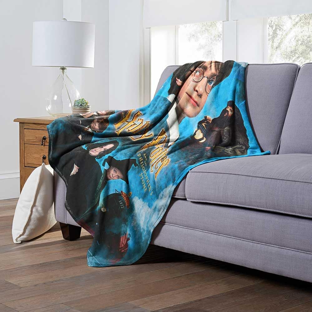 Northwest Harry Potter Silk Touch Throw Blanket, 50" x 60", Philosopher's Stone