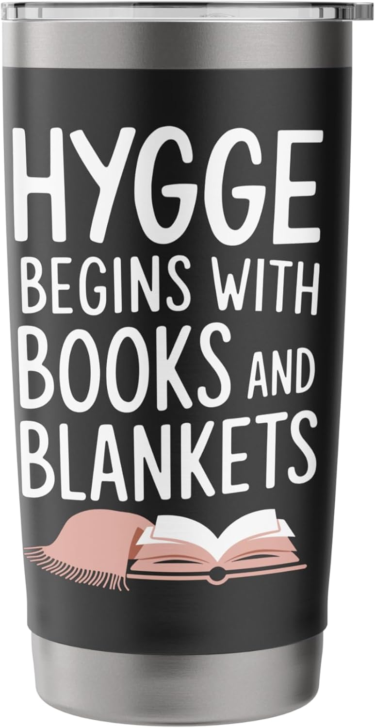 Reading All Winter Cozy Book Lover and Literary Escape Stainless Steel Insulated Tumbler
