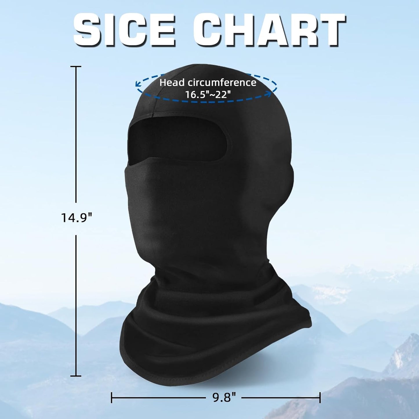 Xeoxarel 6 Pack Balaclava Ski Mask for Men/Women, Full Face Cover
