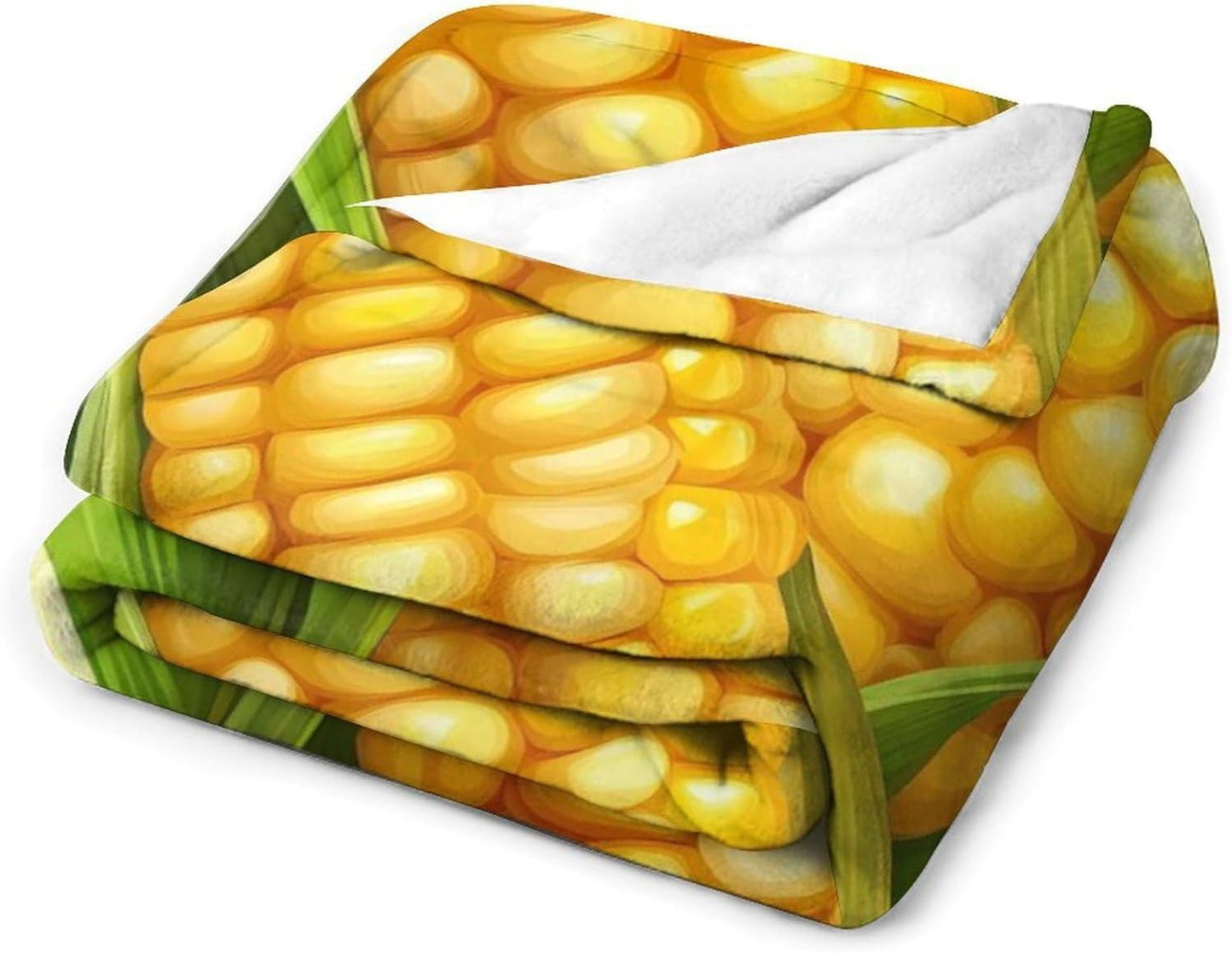 Food Corn Throw Blanket for Couch Bed Plush Cozy Fuzzy Flannel Blanket for All Season 55"x70"