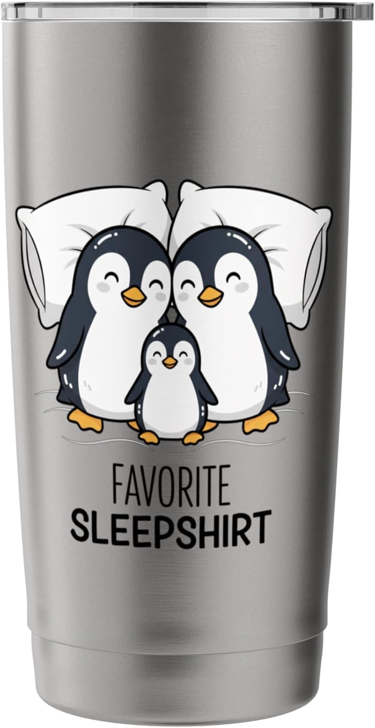 Penguin Favorite Sleepshirt Sleepwear Funny Seacre Stainless Steel Insulated Tumbler
