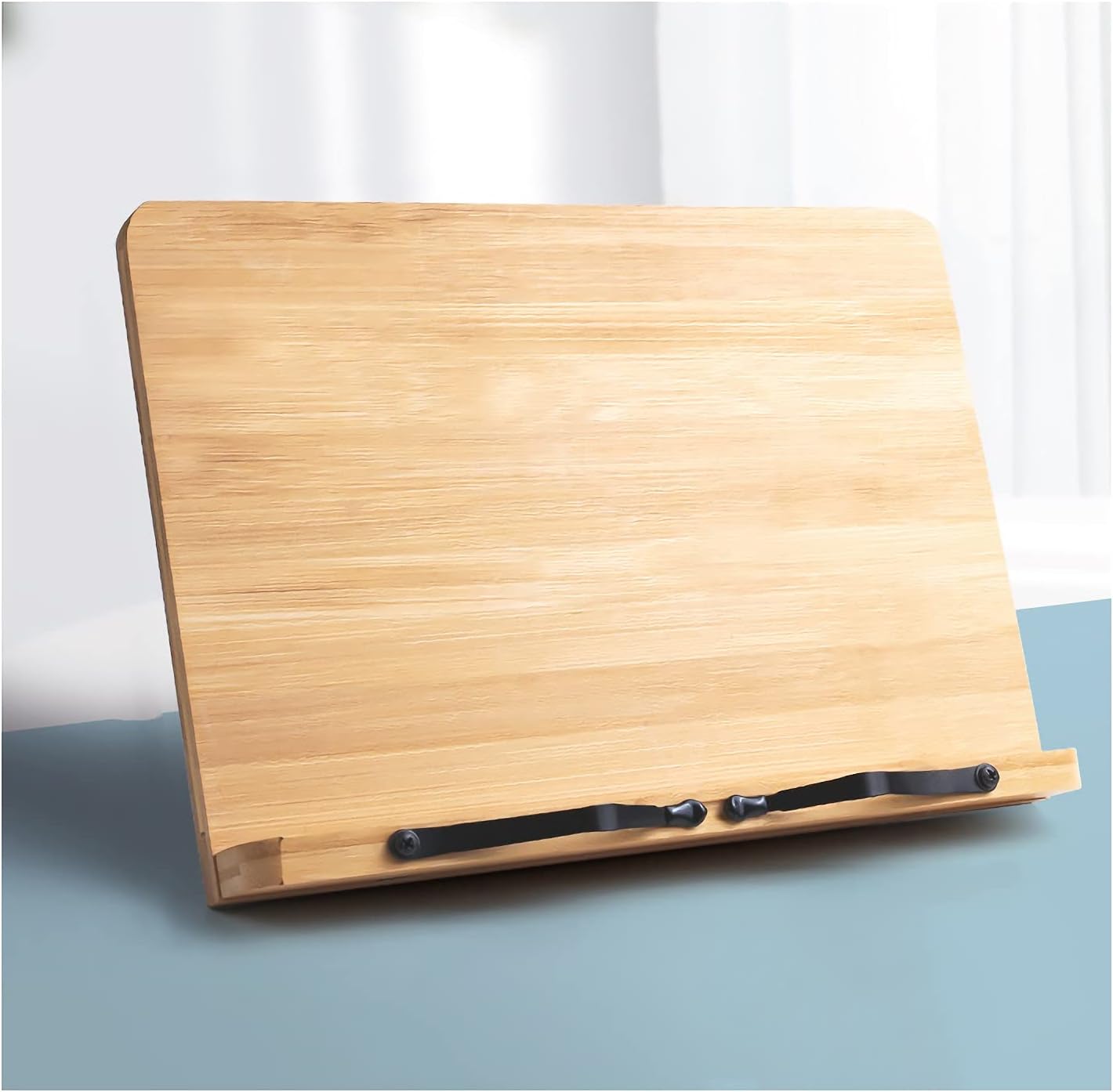 Book Stand Handmade Book Stand Reading Stand Book Holder for Hands Free Textbook Recipe Cookbook Tablet Cell Phone Laptop Holder for Desk (Size : M-Medium) ()