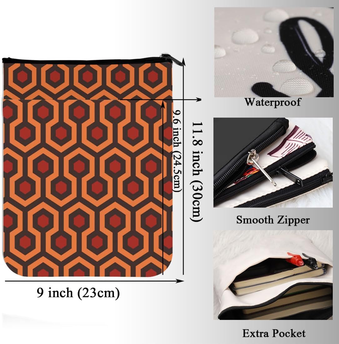 MAOFAED Horror Movie Inspired Gift Horror Movie Lover Gift Book Sleeve with Zipper Book Protector for Book Lover