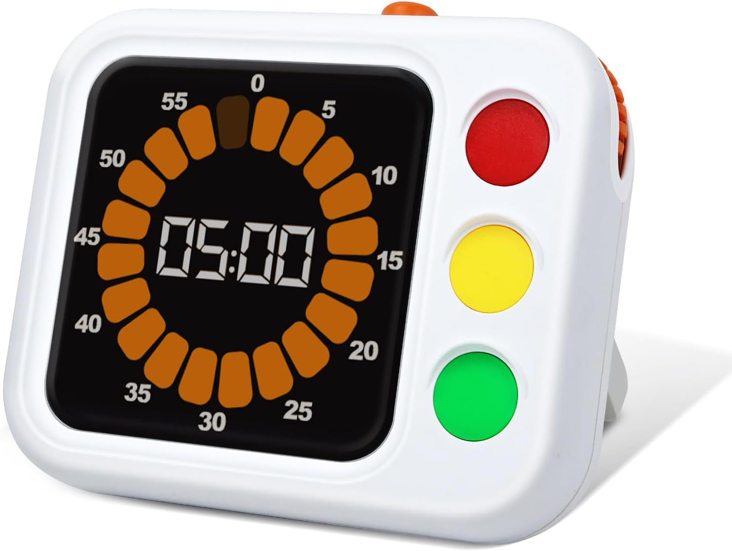 PHILORN Digital Visual Timer for Kids, with Coloured Progress bar, 60-Minute Countdown and Adjustable Volume and Brightness for Calm Transitions, Classroom & Home Kitchen Cooking Baking