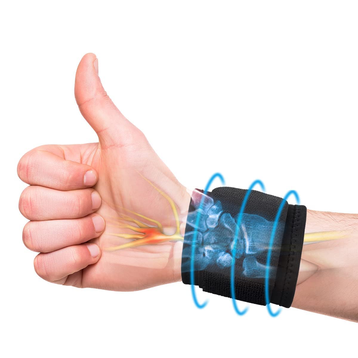 Wrist Brace Carpal Tunnel - [2 PACK New Upgrade- Material & Extended wristband] Adjustable Wrist Support for Arthritis and Tendinitis Pain Relief - Hand Wrist Wraps Compression Strap for Working Out Sport Weightlifting