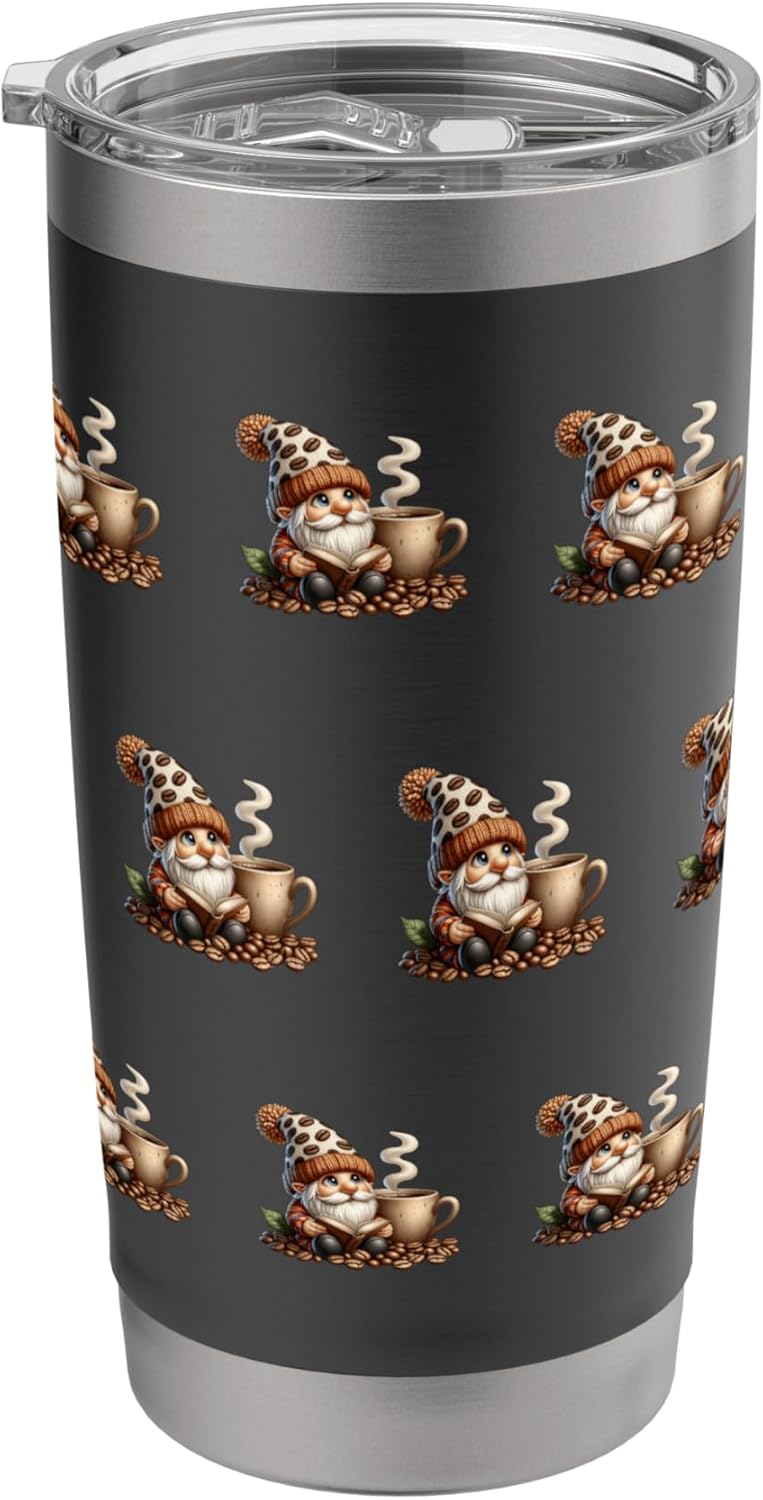 Book Reading Coffee Gnome Biggest Coffee Mug For Teacher Stainless Steel Insulated Tumbler