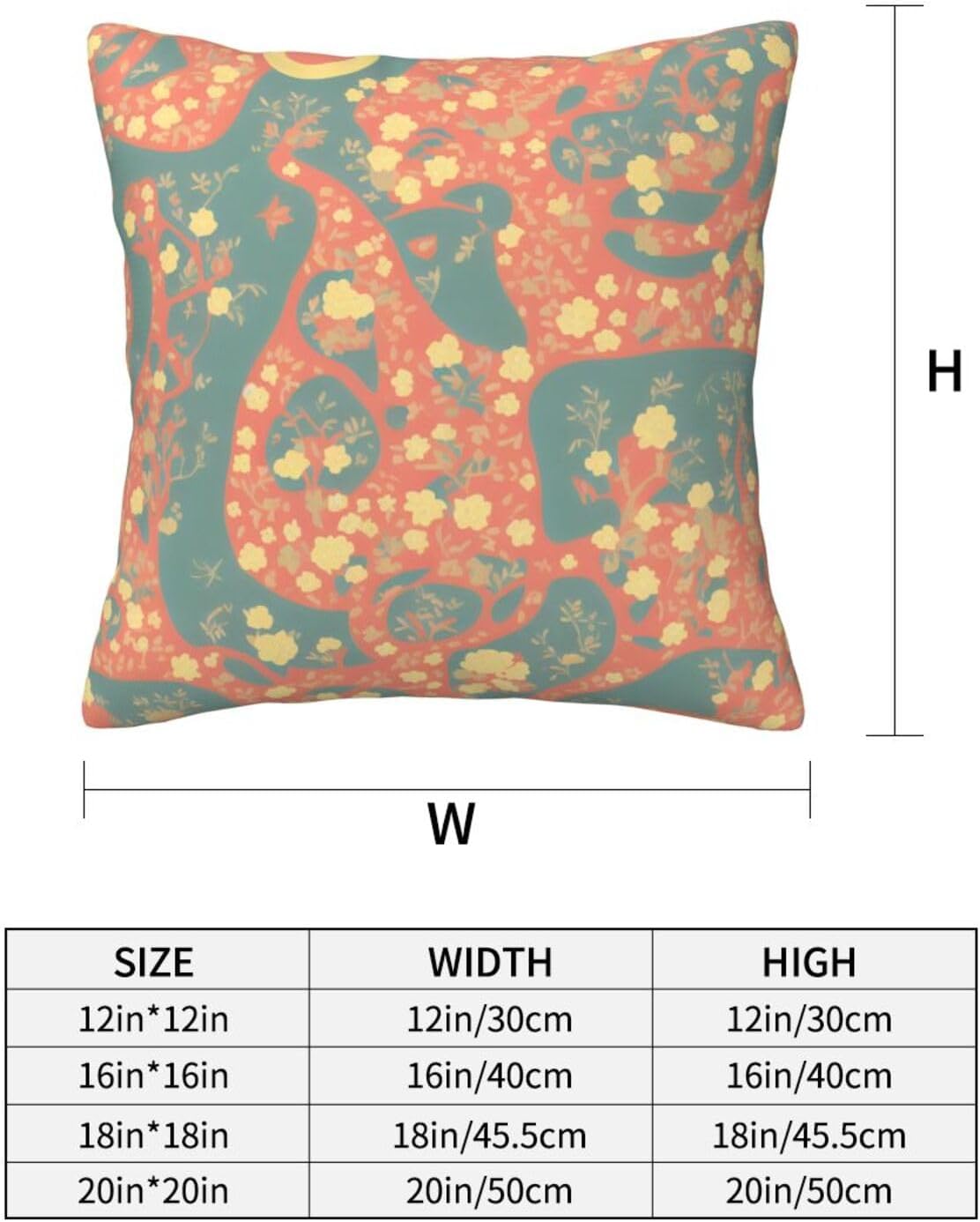 All-Season Square Pillow Covers 18"X18", Yellow, Decorative Throw Pillow Covers for Sofa Bed Couch, Hidden Zipper Cushion Cover, Square Lumbar & Accent Pillowcases for Home Decor