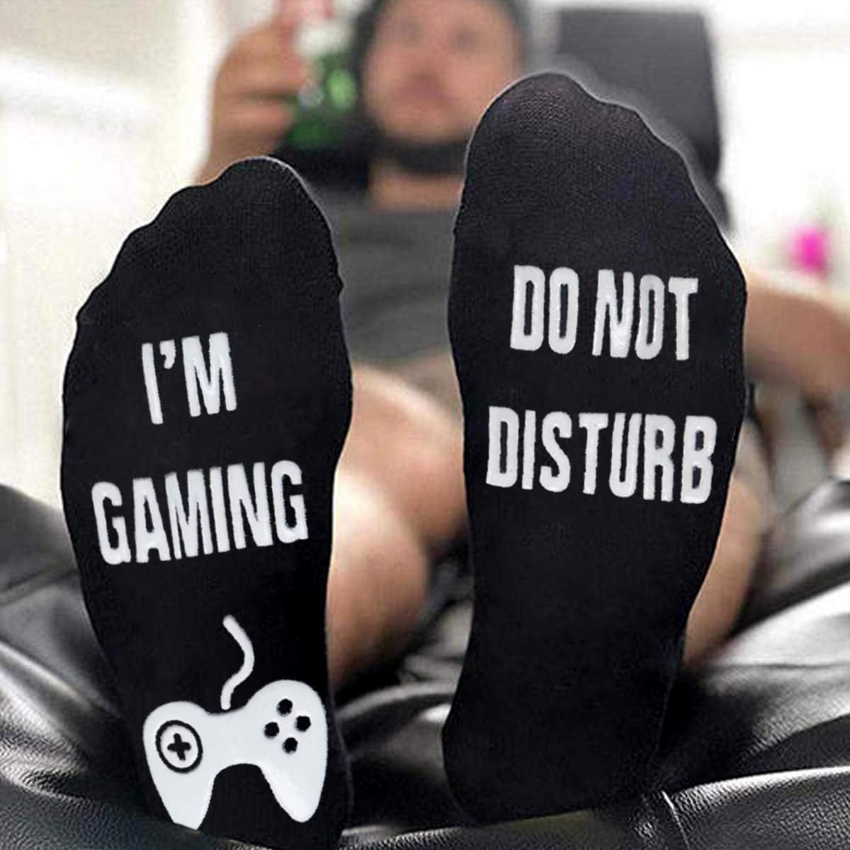 Funny Do Not Disturb Gaming Socks Gaming Beanie Winter Hat,Gamer Christmas Stocking Stuffers for Teens Boys Men Kids Black