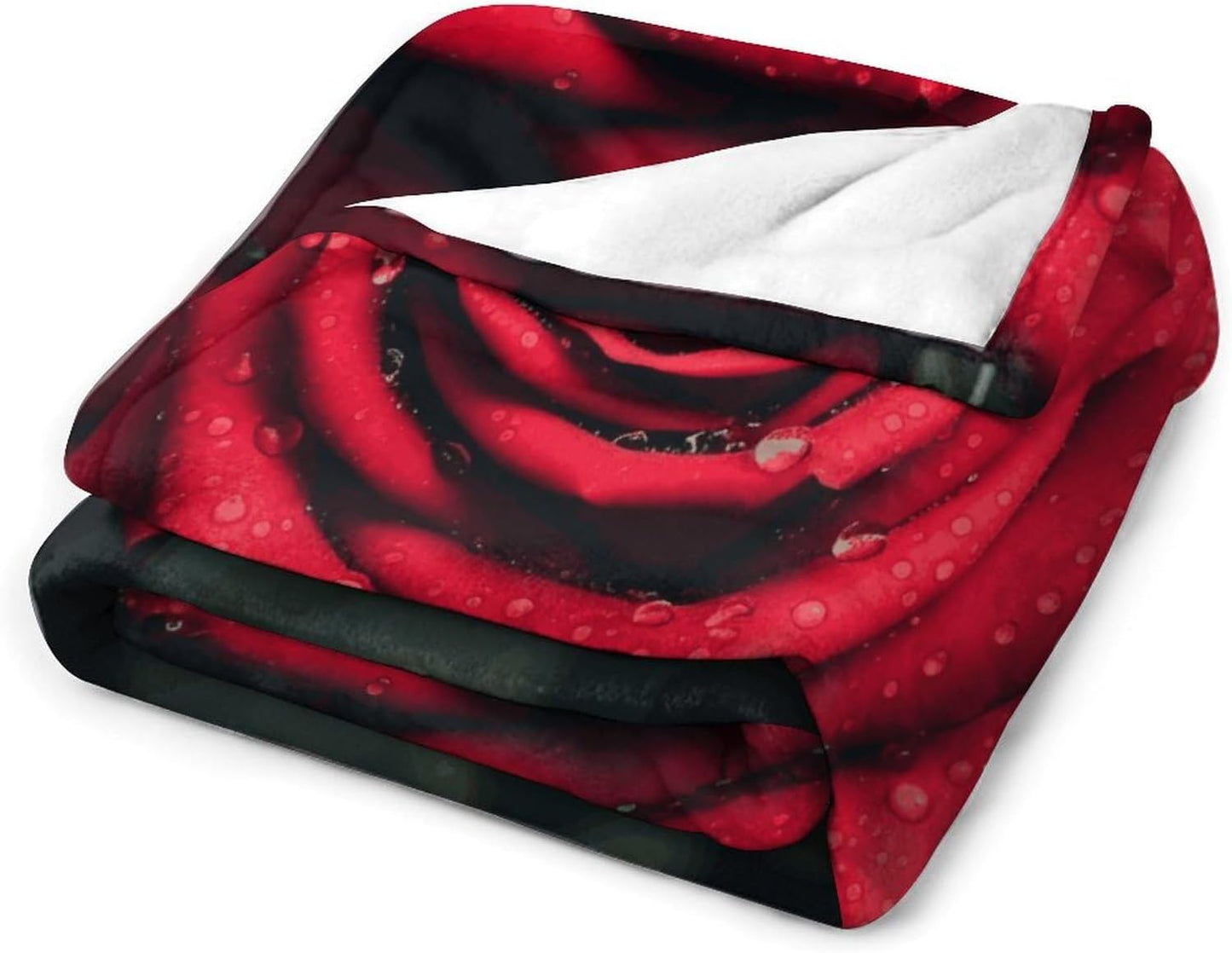 Red Rose Blanket Super Soft Lightweight Throw Blanket Cute Cozy Warm Bed Blanket Decorative Fuzzy Blanket All-Season Home Decor Gift for Sofa Couch Living Room 50"*60"（130 * 150cm）