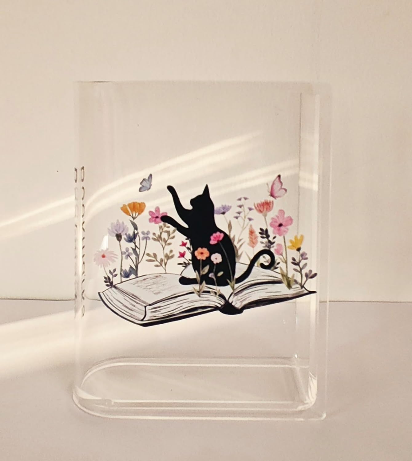 Book Shaped Bookmark Holder, Reading Accessories Gift for Book Lovers, Women, Librarians (cat)