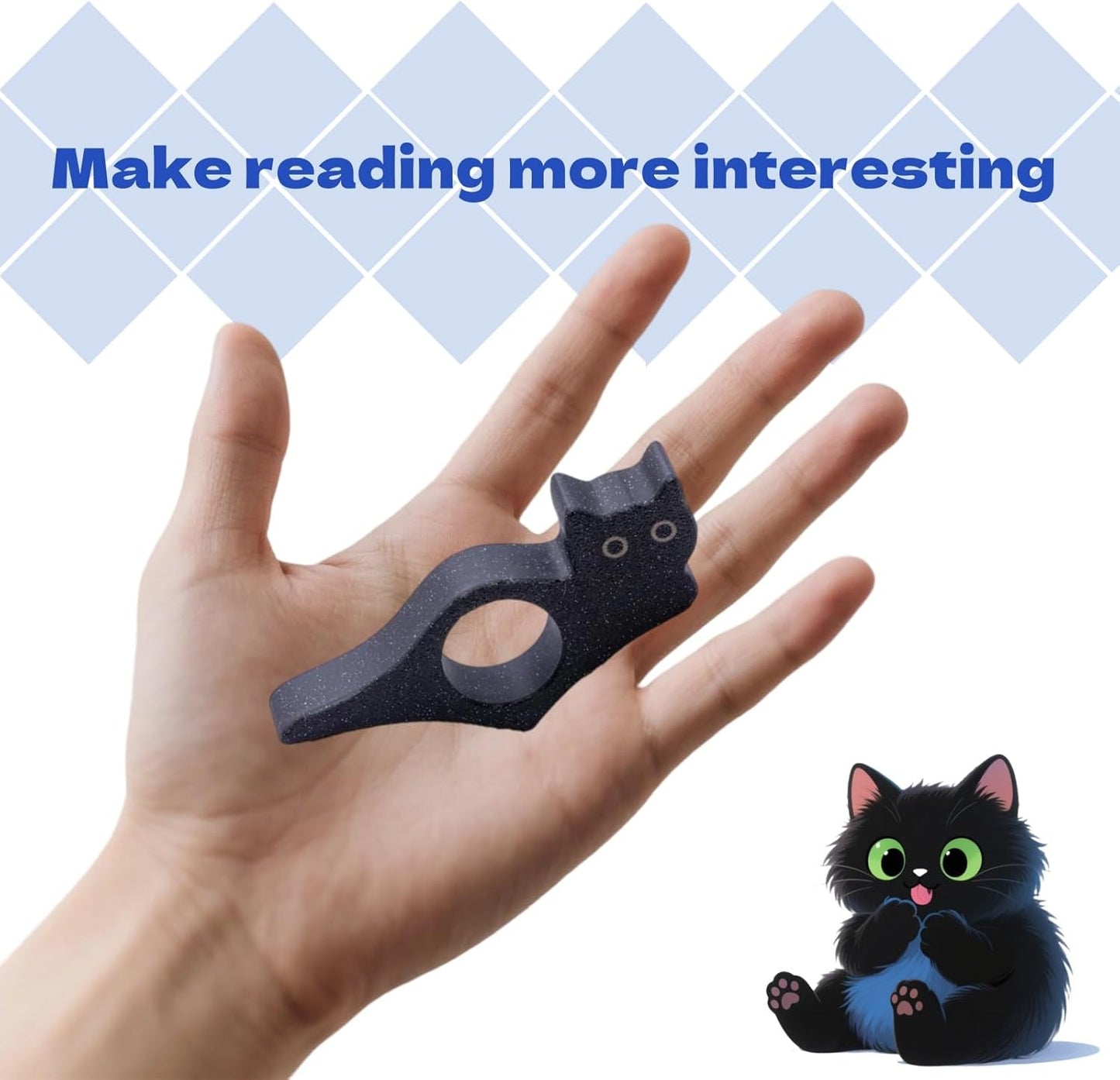 1Pair Cat Thumb Book Holder Page Adorable Reading Accessory for Book Lovers Literary Enthusiasts