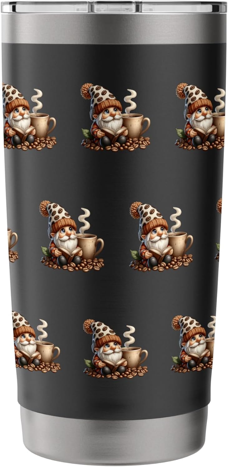 Book Reading Coffee Gnome Biggest Coffee Mug For Teacher Stainless Steel Insulated Tumbler