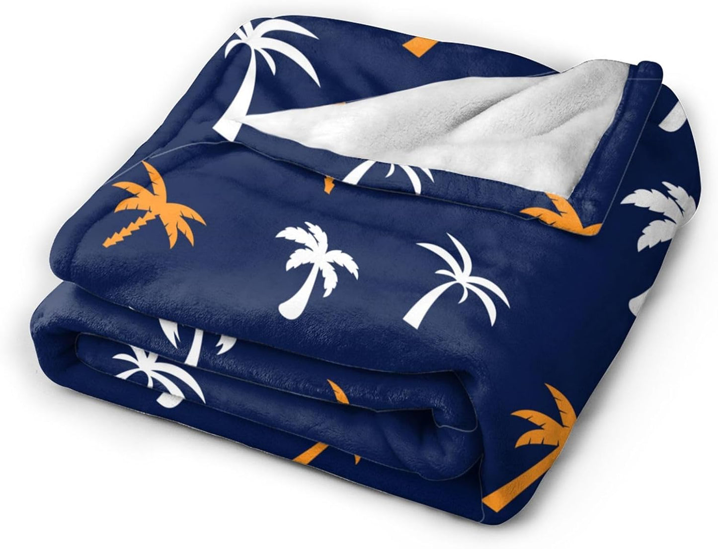 Coconut Palm Tree Throw Blankets All Season Ultra Soft Warm Summer Tropical Theme Fleece Blanket for Home Bed Sofa Couch Chair Outdoor Travel Camping 40x30 Inch