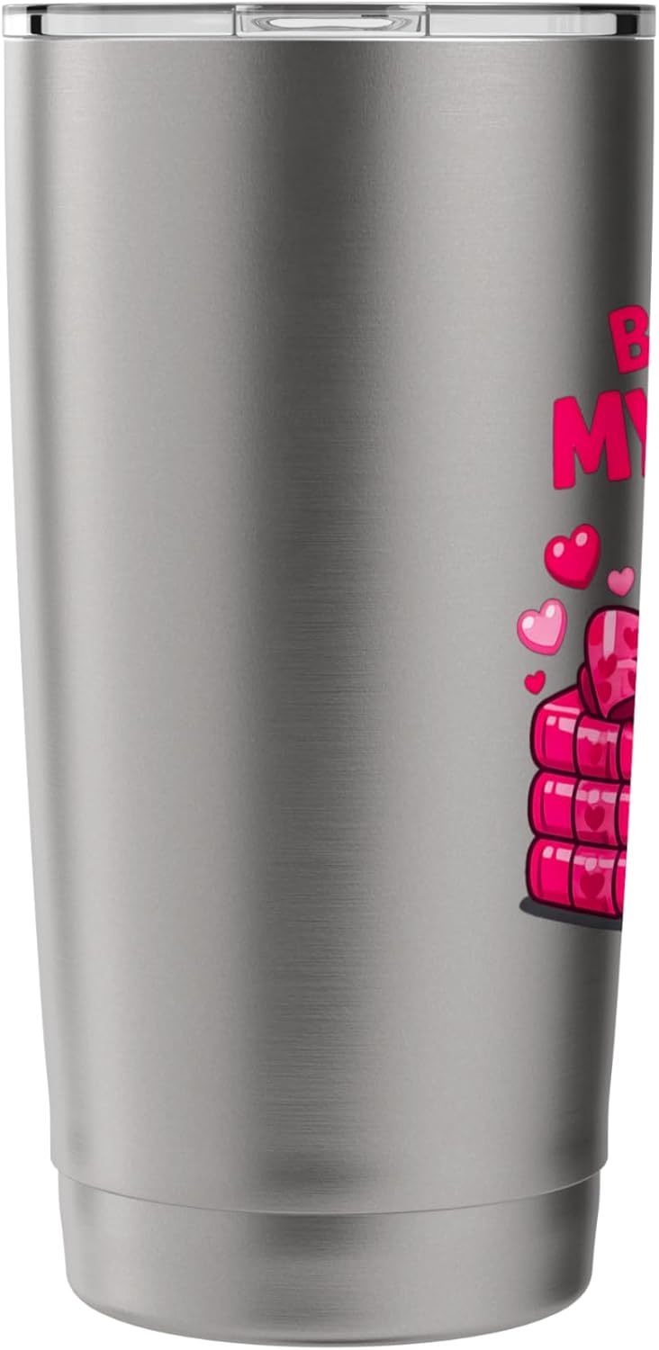 Books Are My Love Language Valentine Book Lover Bow Coffee Stainless Steel Insulated Tumbler