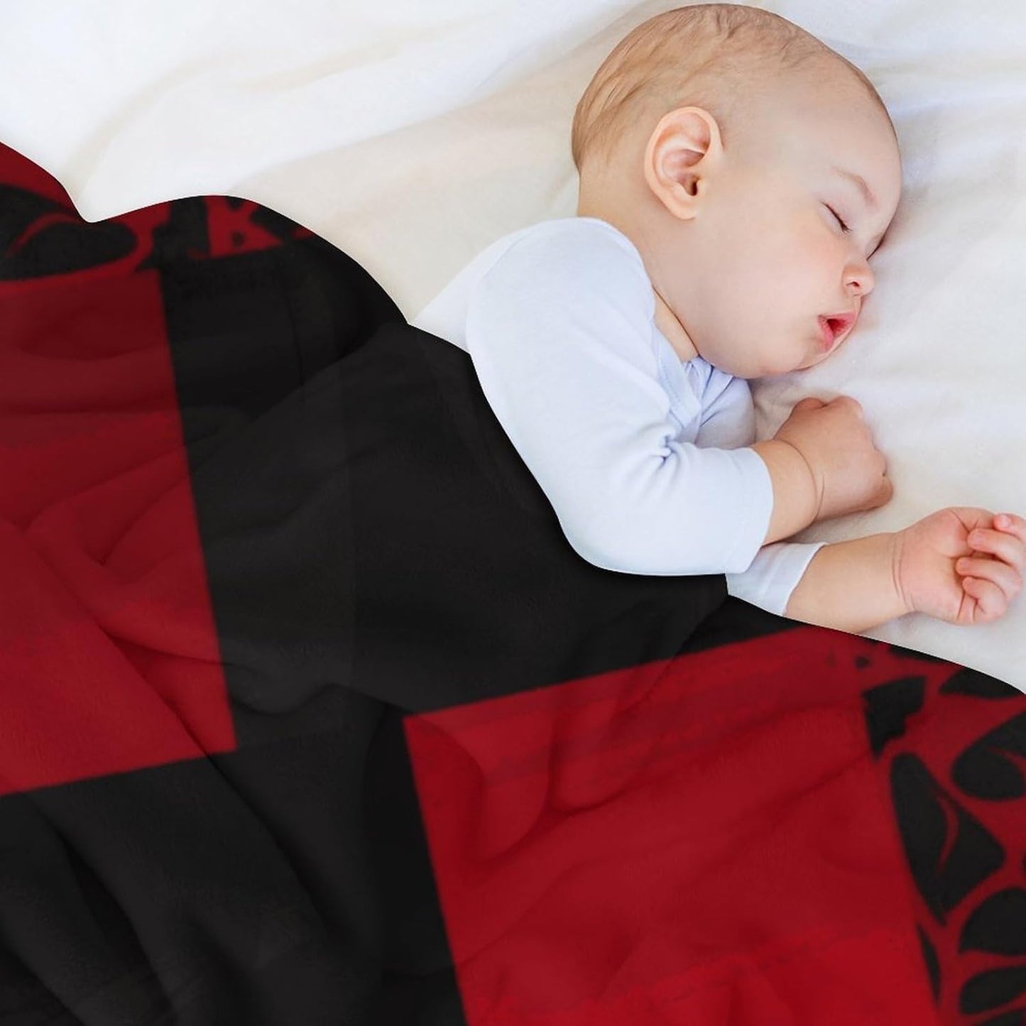 Red Black Blanket Super Soft Lightweight Throw Blanket Cute Cozy Warm Bed Blanket Decorative Fuzzy Blanket All-Season Home Decor Gift for Sofa Couch Living Room 60"*80"（150 * 200cm）