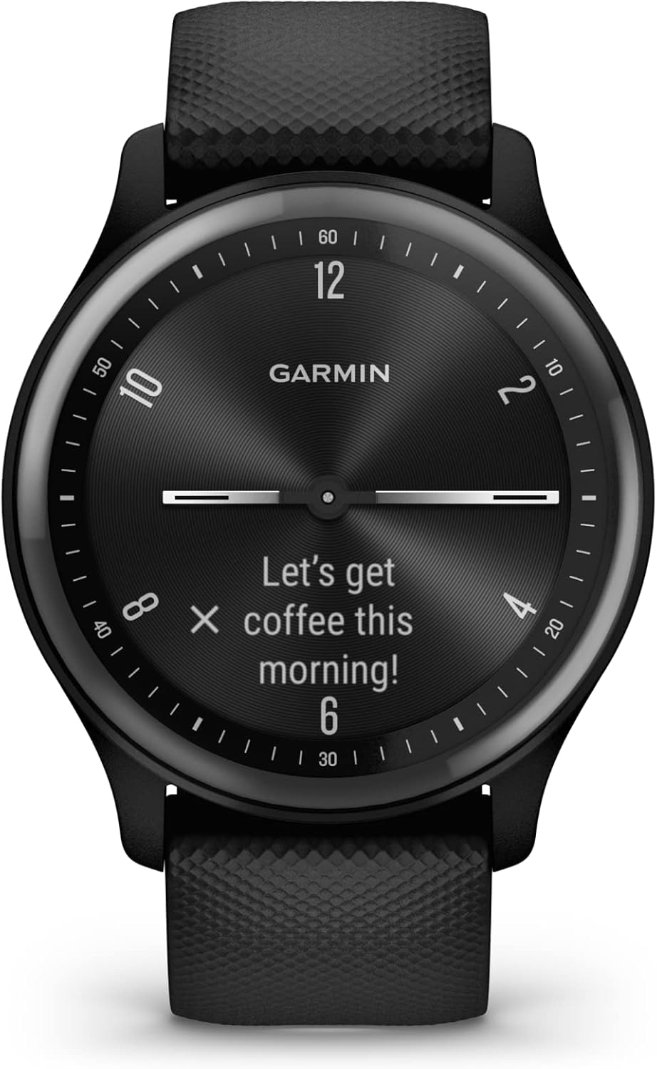Garmin vivomove Sport, Hybrid Smartwatch, Health and Wellness Features, Touchscreen, Black