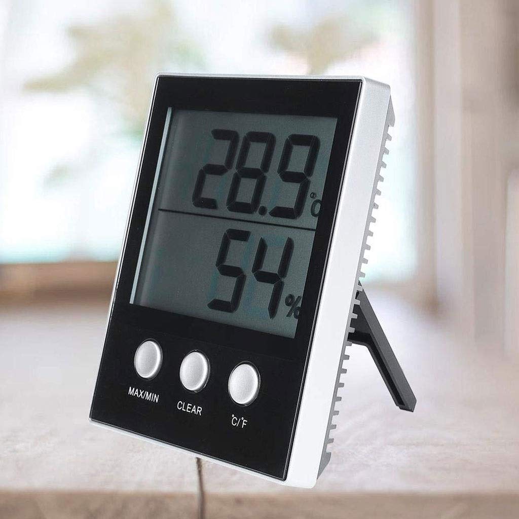 Digital Hygrometer Thermometer, Temperature Humidity Gauge Meter, with LCD Screen, ℃ and ℉ Switch for Home, Office, Greenhouse, Warehouse
