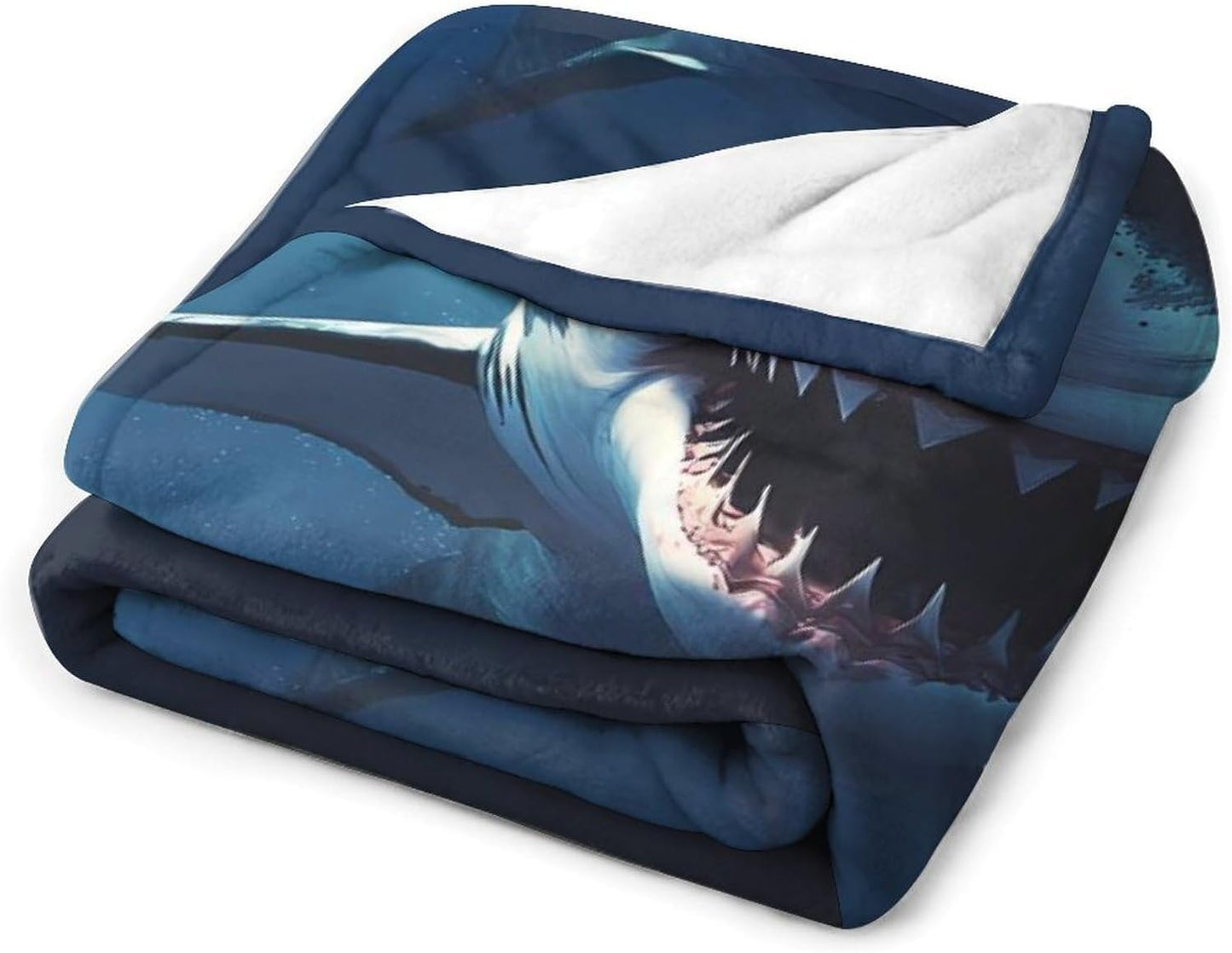 Shark Diver Throw Blanket for Couch Bed Plush Cozy Fuzzy Flannel Blanket for All Season 40"x60"
