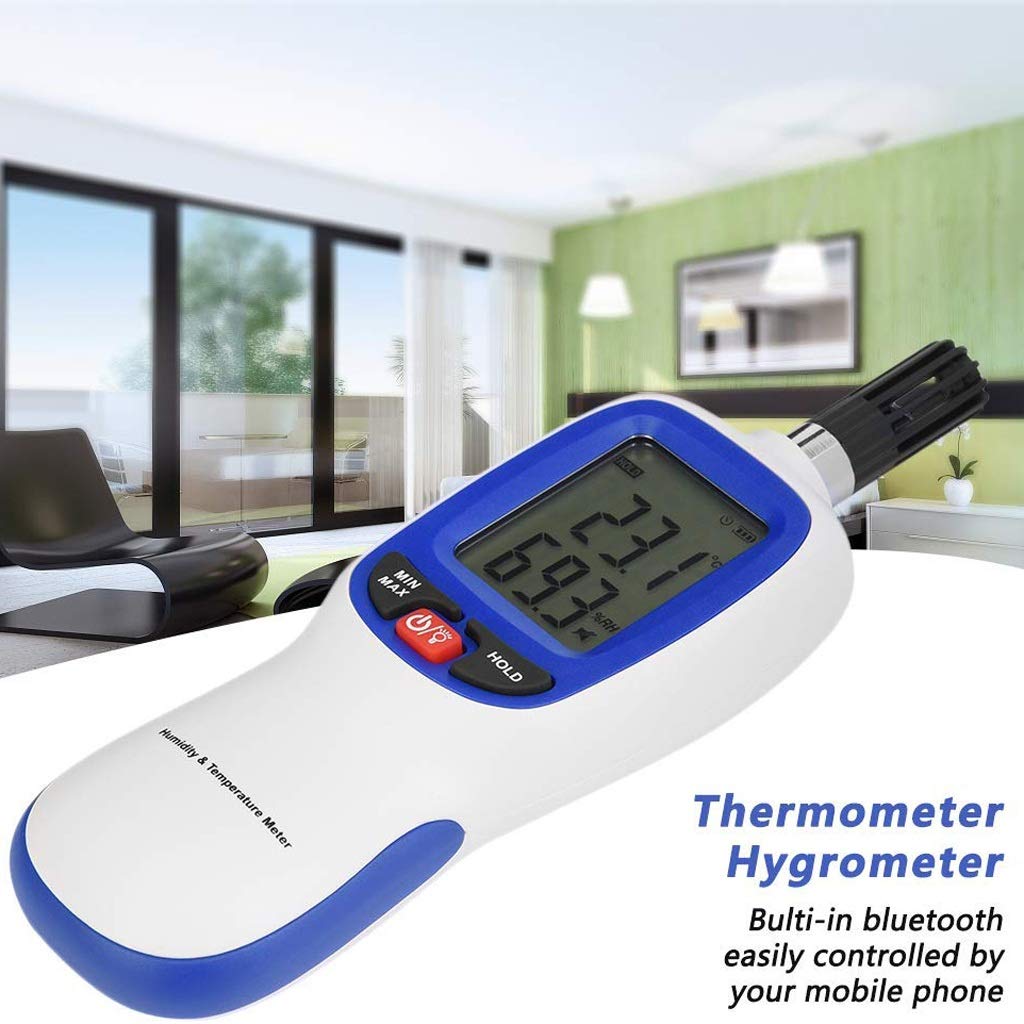 Room Thermometer Large Wall Gauge Meter with Backlight Digital Psychrometer Hygrometer