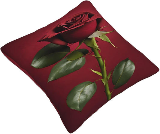 All-Season Square Pillow Covers 18"X18", Flower, Decorative Throw Pillow Covers for Sofa Bed Couch, Hidden Zipper Cushion Cover, Square Lumbar & Accent Pillowcases for Home Decor