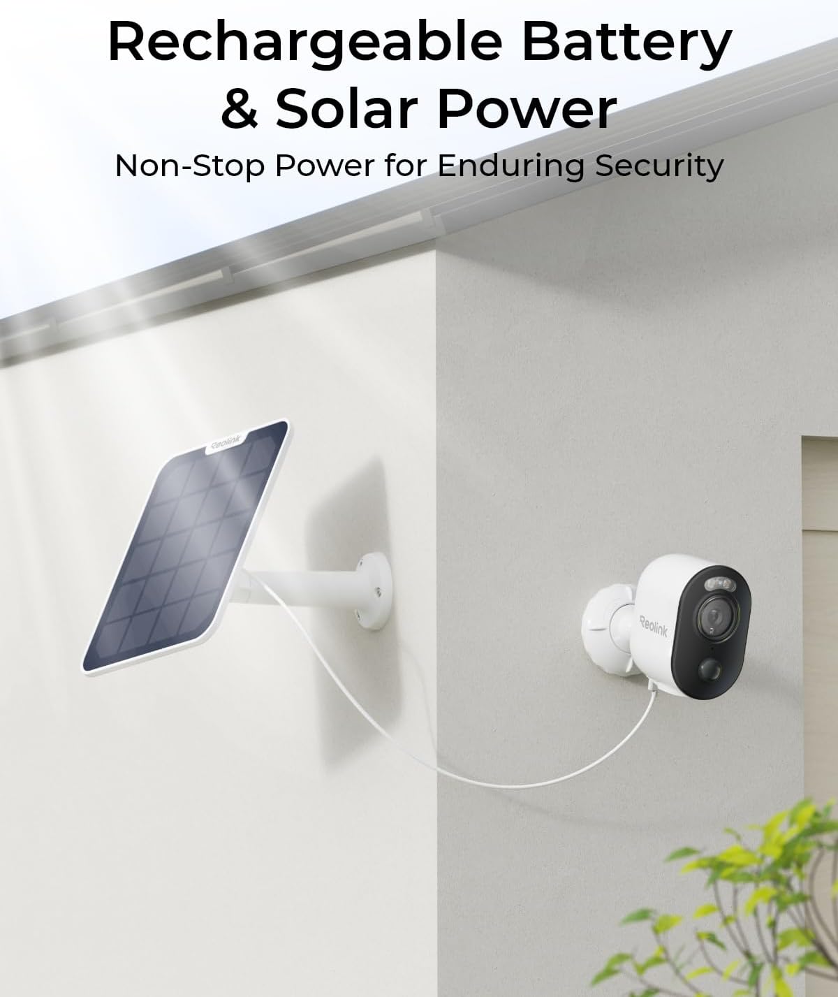 REOLINK 2K 3MP Solar Wireless Security Camera Outdoor, Spotlight Night Vision, 2.4GHz WiFi, Solar/Battery Powered Home Surveillance, Smart AI Detection, No Subscription, Local Storage, Argus 3E Kit