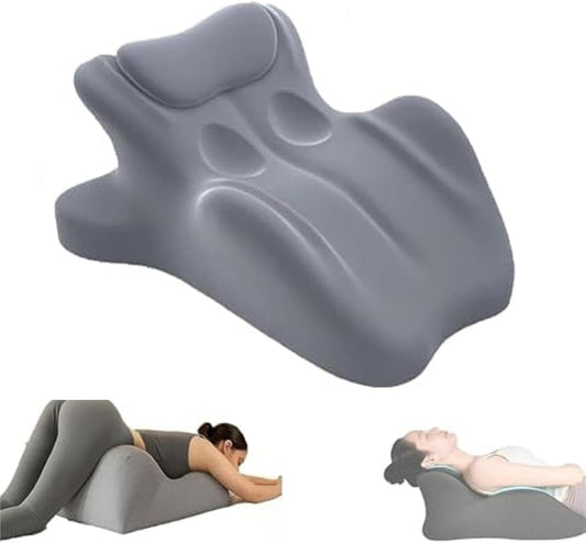 Memory Foam Wedge Pillow - Prone Sleeping & Bed Reading Pillow, Ergonomic Support for Back Pain & Acid Reflux, Ideal for Sitting Up & Massage