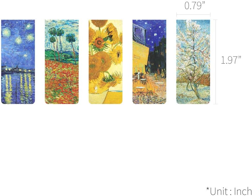 Monolike Magnetic Bookmarks Vincent Van Gogh ver.2, Set of 5