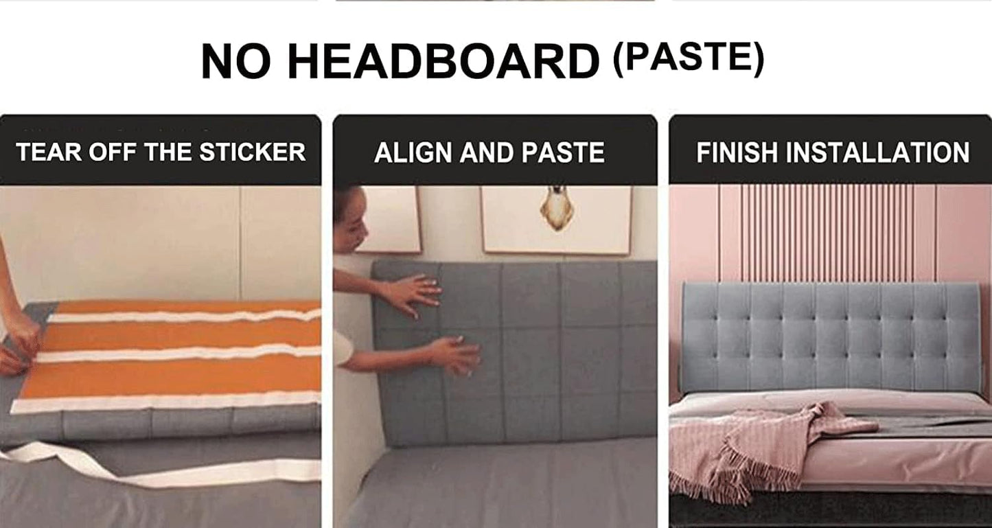 Reading Pillow Flannel Bedside Cushion Bed Backrest Cushion Upholstered Wedge Cushion Lumbar Pad Double Bedroom(Size:No headboard 59"/150cm,Color:A)