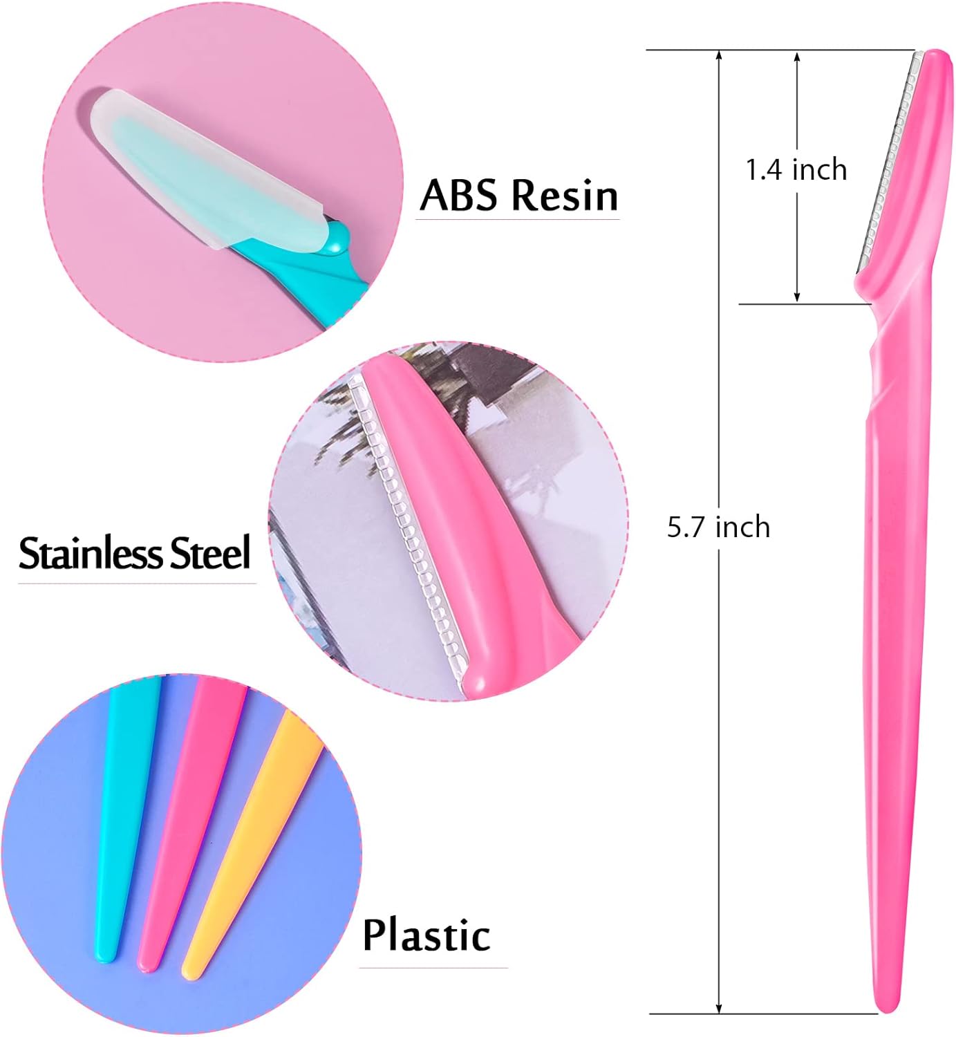 12 Pcs Eyebrow Razor Multipurpose Exfoliating Dermaplaning Tool for Face, Facial and Eyebrow Shaper with Protective Cover for Women Men Use