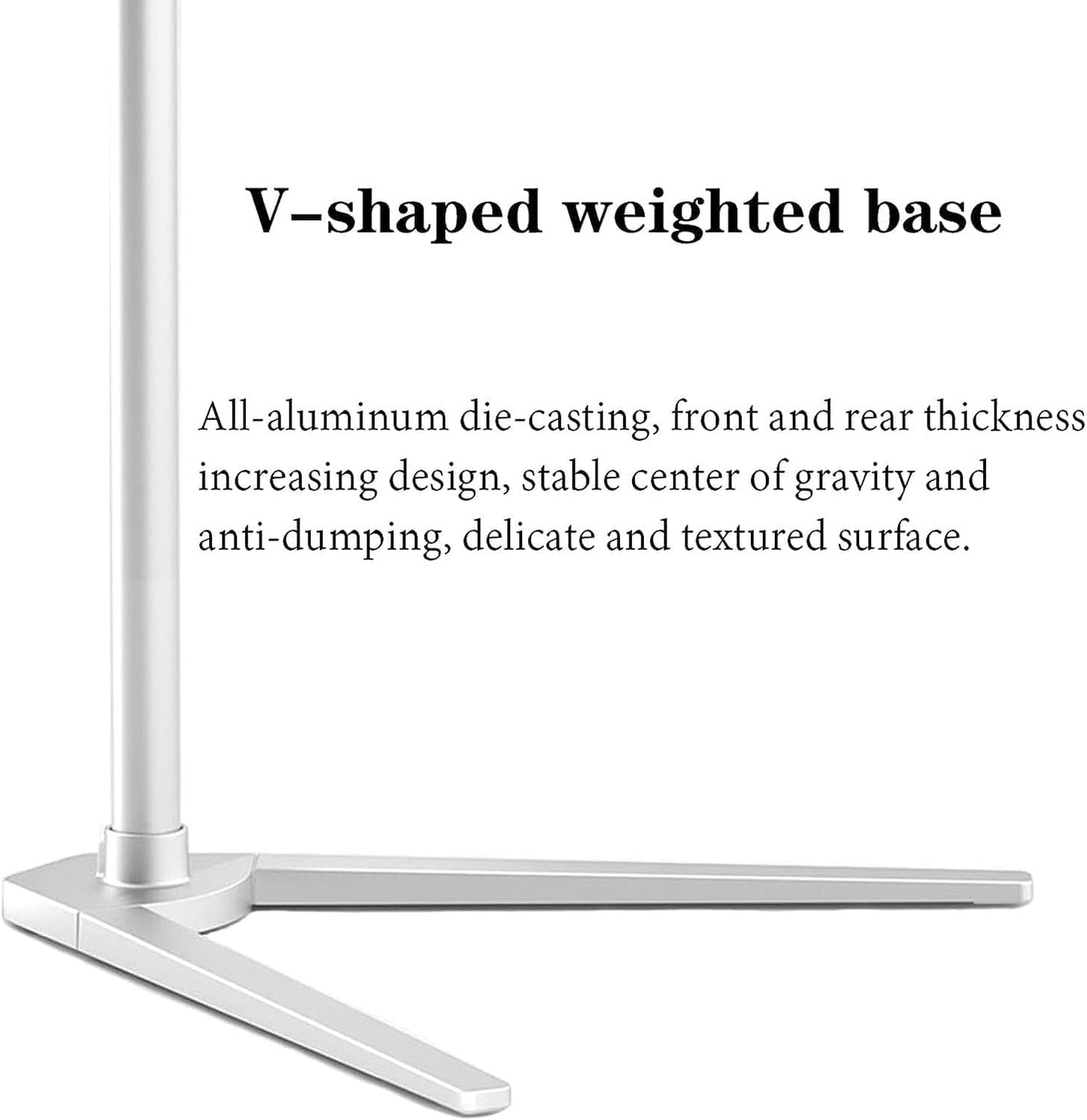 Tablet Floor Stand, Cook Book Stand with 360-degree Rotatable, Height Adjustable Reading Stand for Reading in Bed, for Books, Magazines