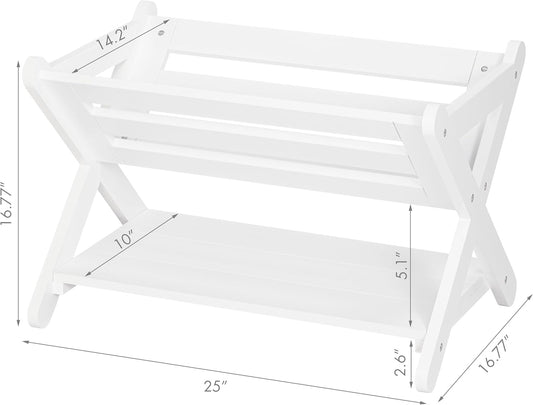 UTEX Kids Bookshelf with Caddy, Toddler Bookshelf, Book Storage Organizer, Small Book Shelf for Kids Rooms, Nursery, Playroom, White