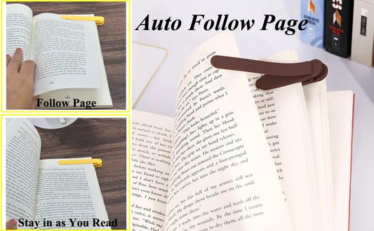 6Pcs Automatic Bookmark, Book Marks for Reading Women Men Kids, Silicone Bookmarks for Women, Unique Book Markers for Reading, Bookmarks Clip Page Holder Accessories for Book Lovers