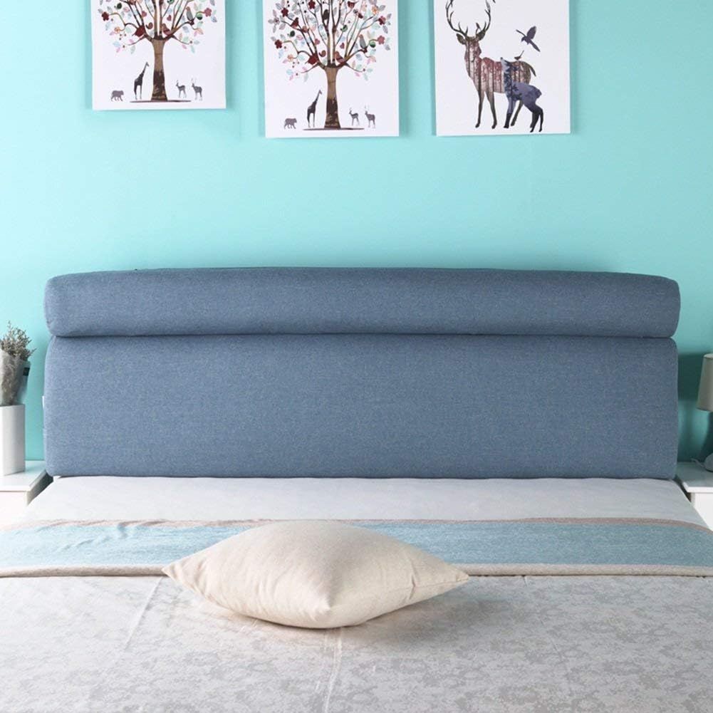 Headboard Bedside Cushion Pads Large Back Cloth Art Soft Case Washable,5 Colors, 5 Sizes (Color : 4#, Size : No headboard-150cm)