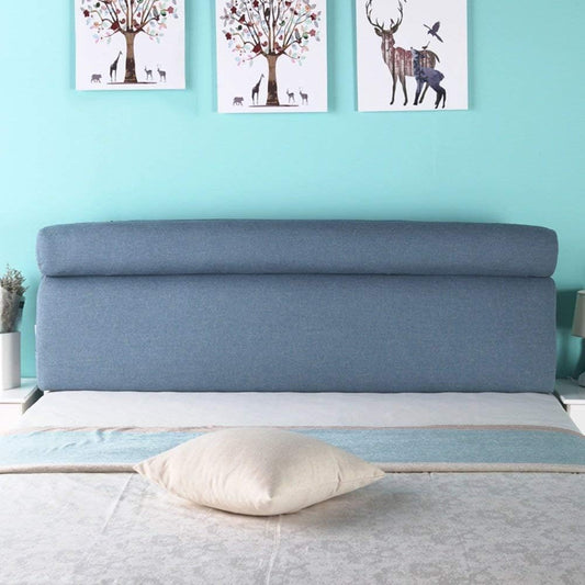 Headboard Bedside Cushion Pads Large Back Cloth Art Soft Case Washable,5 Colors, 5 Sizes (Color : 4#, Size : No headboard-150cm)